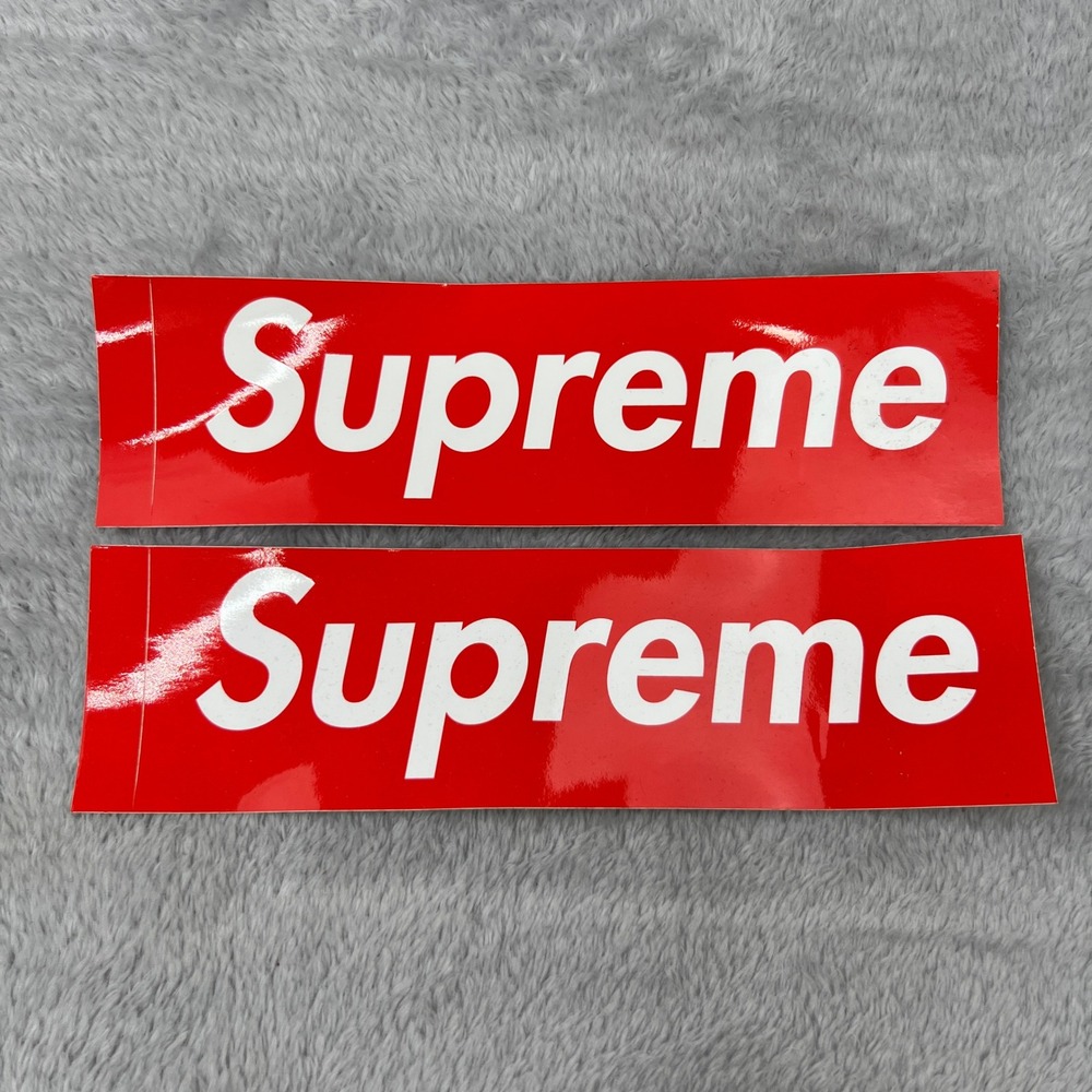OG Supreme Red Box Logo Sticker Set Size OS Red Unisex Streetwear Bogo Decal 2pk